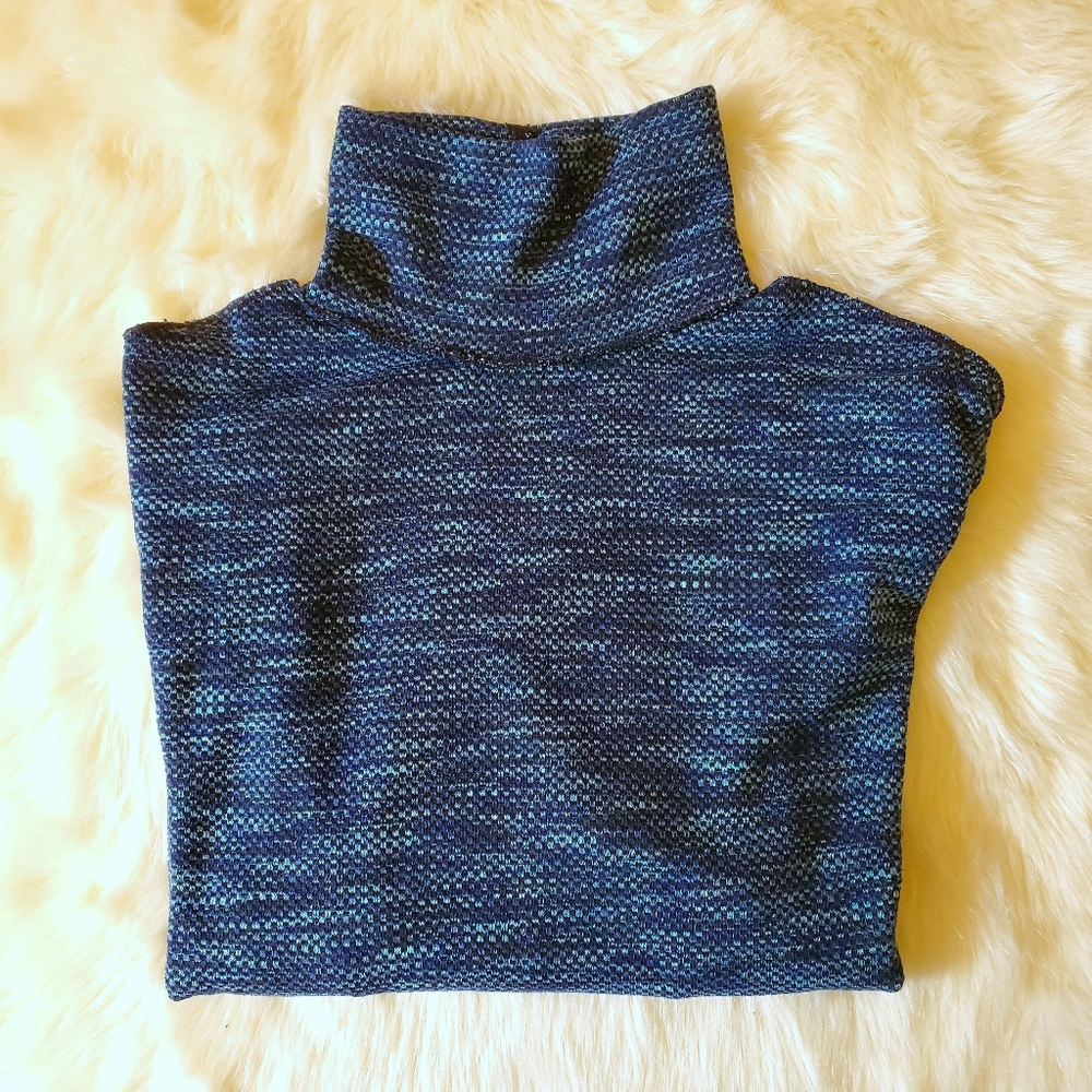 Free People Sunny Days Blue Turtleneck Top Size XS NWT - Picture 12 of 16